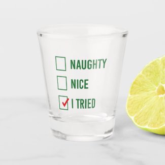 Naughty, Nice, I Tried - Funny Christmas Quote
