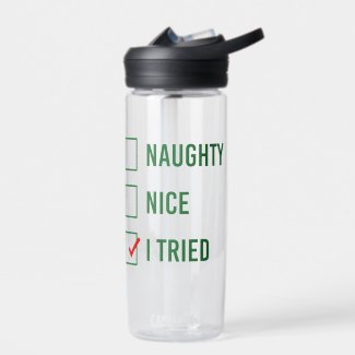 Naughty, Nice, I Tried - Funny Christmas Quote 