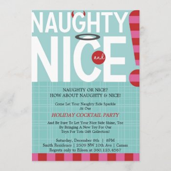Naughty & Nice Invitation by SERENITYnFAITH at Zazzle