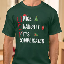 Naughty Nice It's Complicated Funny Christmas