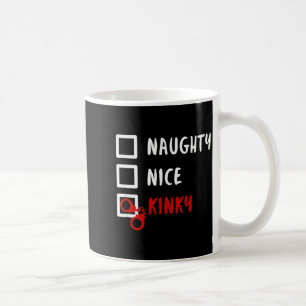 Naughty Nice Kinky Christmas List Santa Hanuffs Gi Coffee Mug