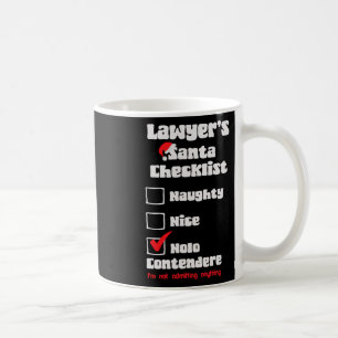 Naughty Nice Lawyer Christmas Checklist Ugly Sweat Coffee Mug
