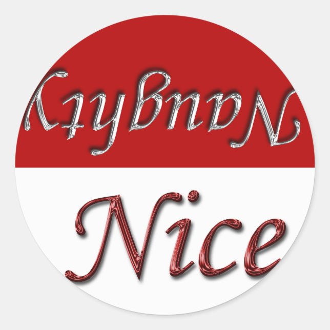 Naughty Nice List Holiday Christmas Design Sticker (Front)