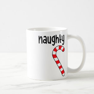 Naughty Nice Matching Couples Christmas Pajamas  Coffee Mug