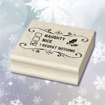 Naughty Nice No Regrets Santa's List Christmas Rubber Stamp<br><div class="desc">Naughty Nice No Regrets Santa's List Christmas rubber stamp</div>