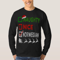 Naughty Nice Norwegian Christmas Pajamas Funny San