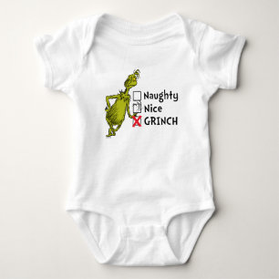 Naughty, Nice or Grinch Quote Baby Bodysuit