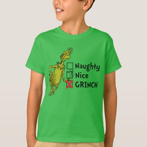 Naughty Nice or Grinch Quote T_Shirt