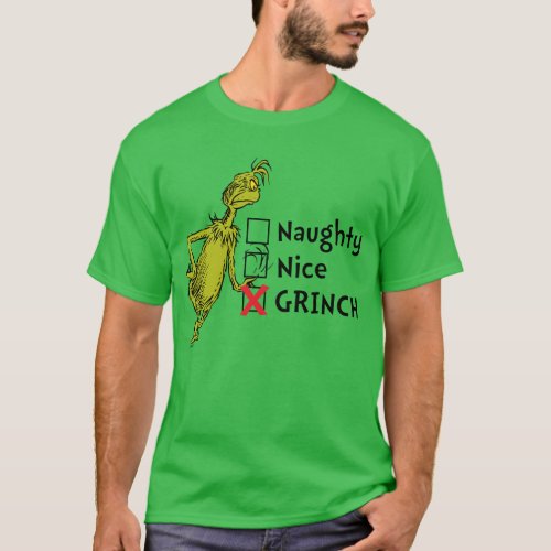 Naughty Nice or Grinch Quote T_Shirt