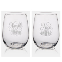 Naughty Nice Playful Christmas Typography Pair