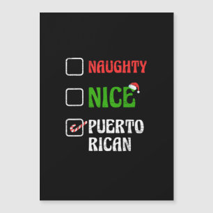 Naughty Nice Puertorican Santa Holiday Sweet 