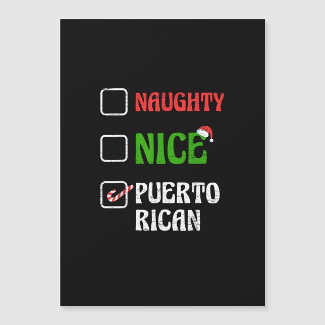 Naughty Nice Puertorican Santa Holiday Sweet  (Front)