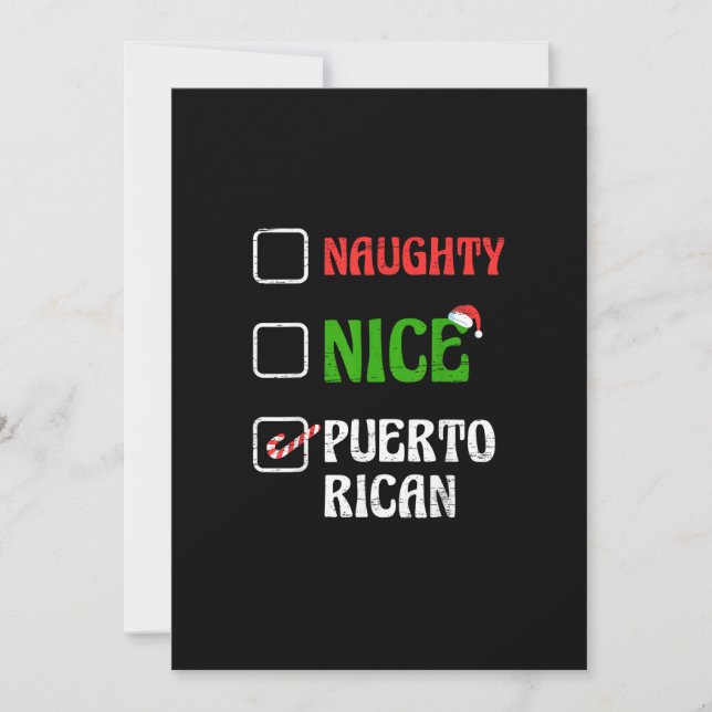 Naughty Nice Puertorican Santa Holiday Sweet (Front)