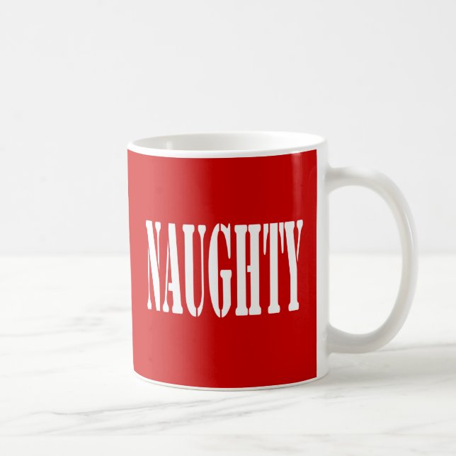 Naughty & Nice Red Mug (Right)