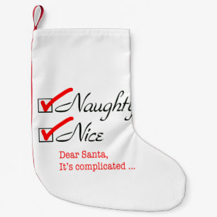 Naughty & Nice Small Christmas Stocking