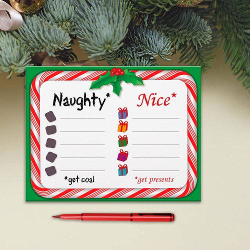 Naughty or Nice 85x11 Paper Sheets