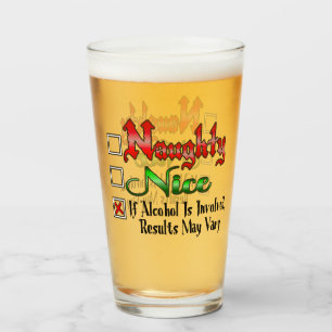 Naughty Or Nice Alcohol Edition Glass
