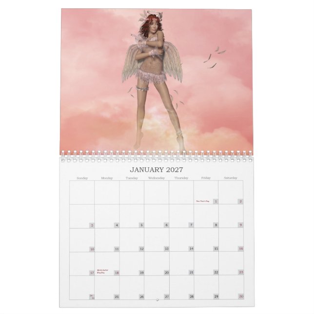 Naughty OR Nice Angels Calender Calendar (Jan 2027)