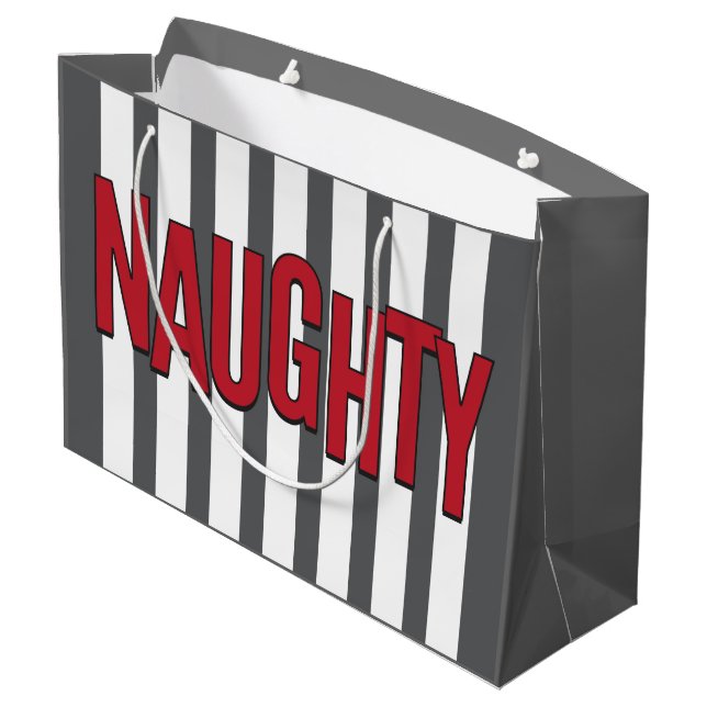 Naughty or Nice Christmas Gift Bag (Back Angled)