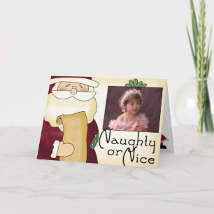 Naughty or Nice Christmas Greeting Card