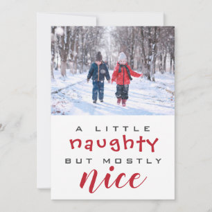 Naughty or Nice Christmas Holiday Card
