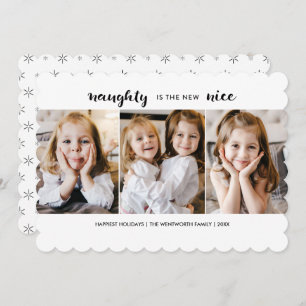 Naughty or Nice Christmas Holiday Flat Card