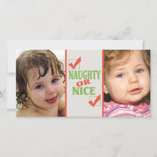 Naughty or Nice Christmas List Holiday Card