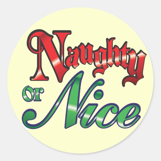 Naughty or Nice Christmas Stickers | Zazzle.com