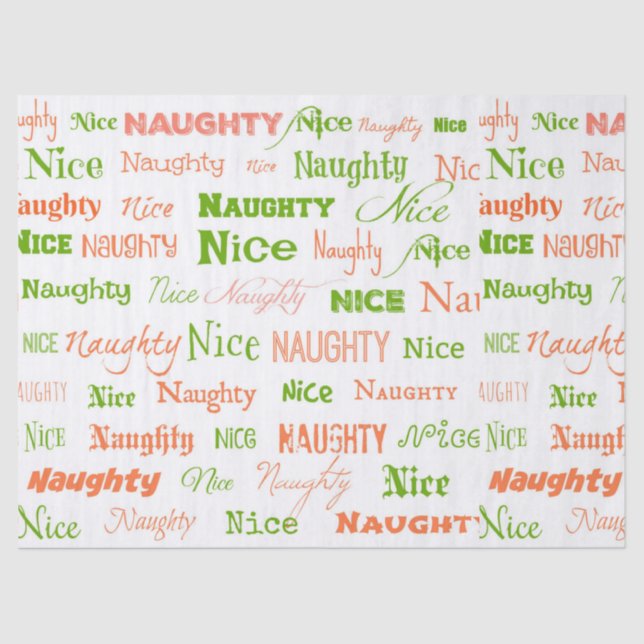 Naughty or Nice Christmas Tissue Paper (Front)