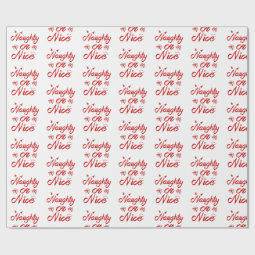 Naughty or Nice Christmas Wrapping Paper | Zazzle