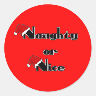 Naughty Or Nice Stickers | Zazzle