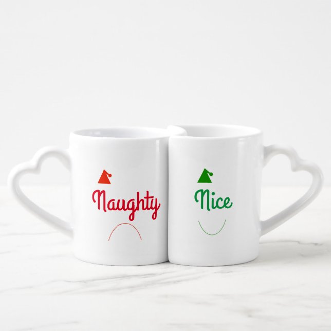 Naughty or Nice? Coffee Mug Set (Front Nesting)