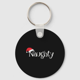 Naughty Or Nice Costume Matching Christmas Couples Keychain