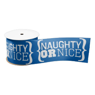 Naughty or Nice Customize Colors Christmas Ribbon