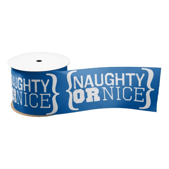 Naughty or Nice Customize Colors Christmas Ribbon (Spool)