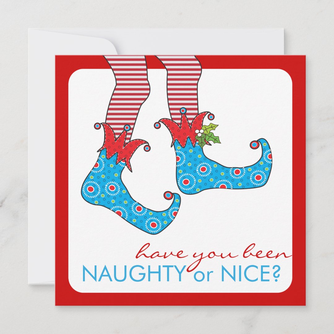 Naughty Or Nice Elf Holiday Christmas Party Invitation Zazzle