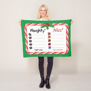 Naughty or Nice Fleece Blanket
