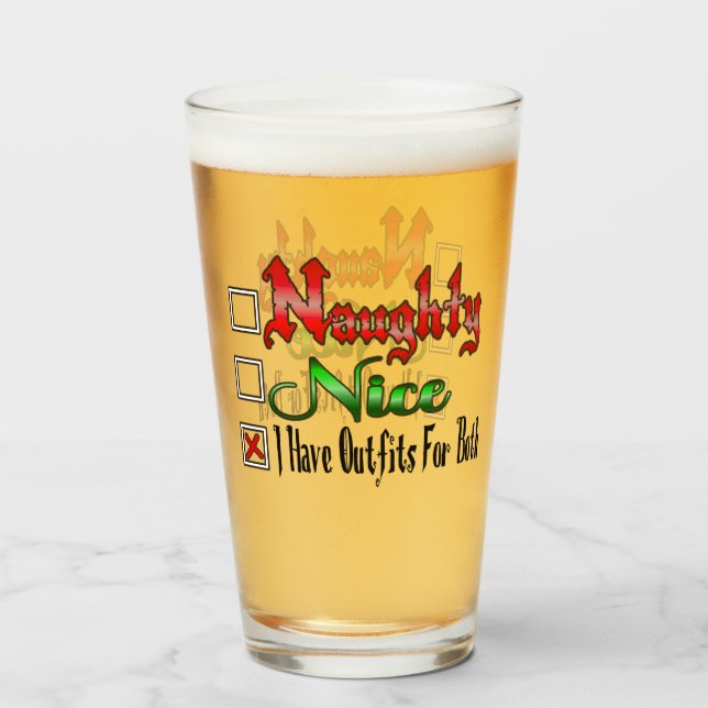 Naughty Or Nice Flirty Glass (Front Filled)