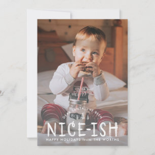 Naughty or Nice Funny Christmas Card Kids