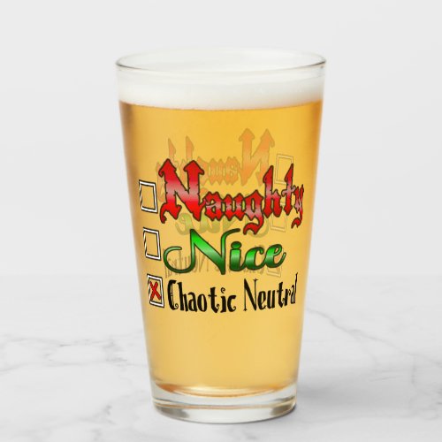 Naughty Or Nice Gamers Edition Glass