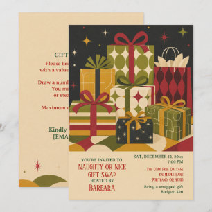 Naughty or Nice Gift Swap Invitation