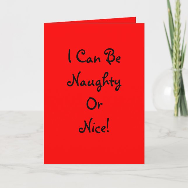 Naughty or Nice - Greeting Card Vertical  (Front)