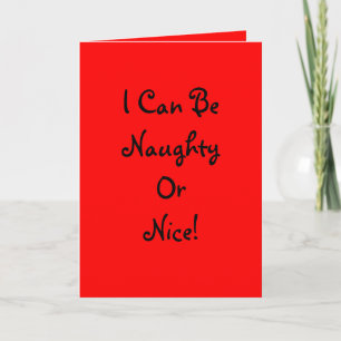Naughty or Nice - Greeting Card Vertical 
