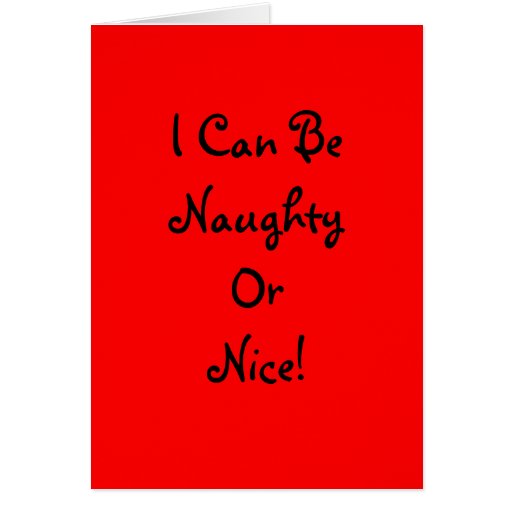 Naughty or Nice - Greeting Card Vertical | Zazzle