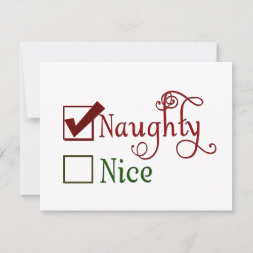 Naughty or Nice Holiday Card