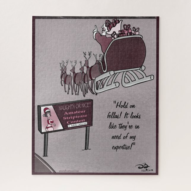 Naughty or Nice Holiday Challenging Jigsaw Puzzle (Vertical)