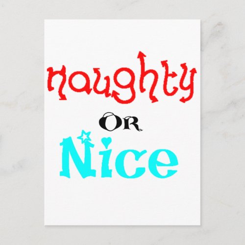 Naughty or Nice Holiday Postcard