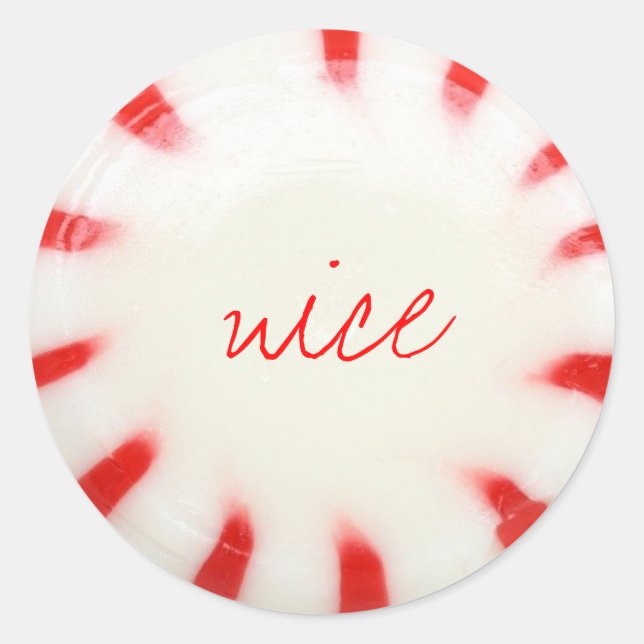 naughty or nice holiday sticker (Front)