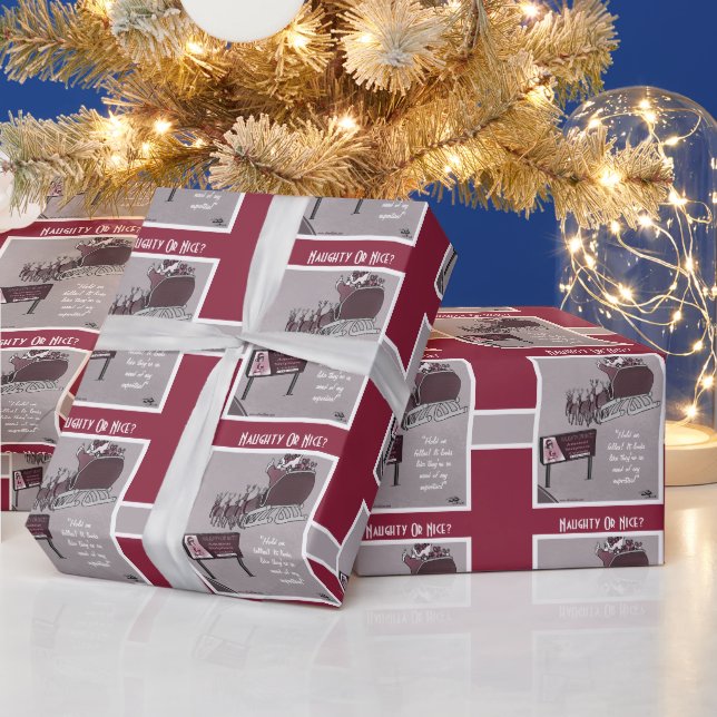 Naughty Or Nice Holiday Wrapping Paper (Holidays)