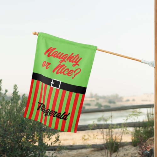 Naughty or Nice House Flag